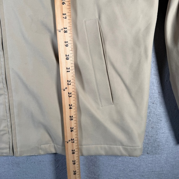 Vintage Perry Ellis Mens Khaki Full Zip Lined Harrington Jacket Size Large - Picture 6 of 16